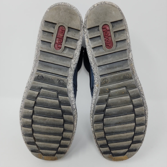 Rieker Liv 82 Blue Side Zip Faux Leather Ankle Boot Size 40 (8.5/9) - Picture 7 of 13